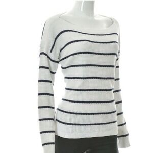 Ralph Lauren Denim Women's Boatneck Knitted Long Sleeve Casual Top Striped M